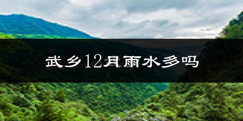 武乡12月雨水多吗?