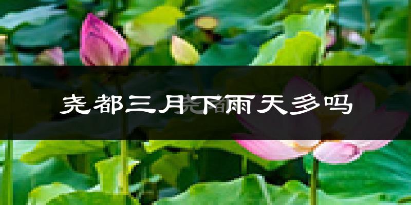 尧都三月下雨天多吗?尧都3月份降雨量多少?