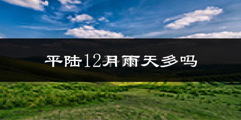 平陆12月雨天多吗?