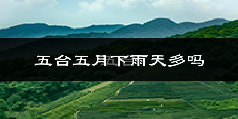 五台五月下雨天多吗?五台5月份降雨量多少?