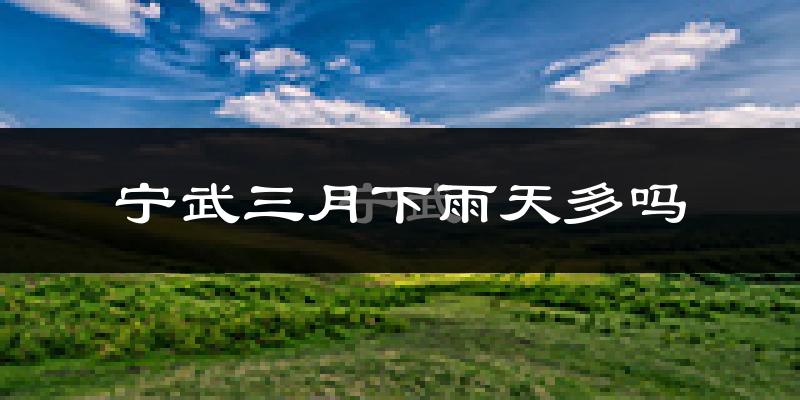 宁武三月下雨天多吗?宁武3月份降雨量多少?