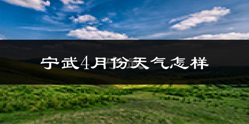 宁武县4月份天气如何?冷吗?