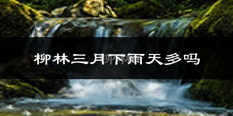 柳林三月下雨天多吗?柳林3月份降雨量多少?